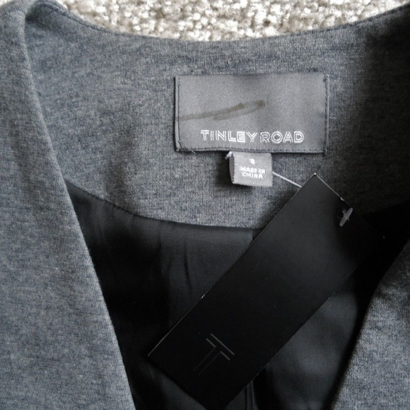 Tinley Road One Button Jacket size XS Gray/Black - Picture 2 of 4